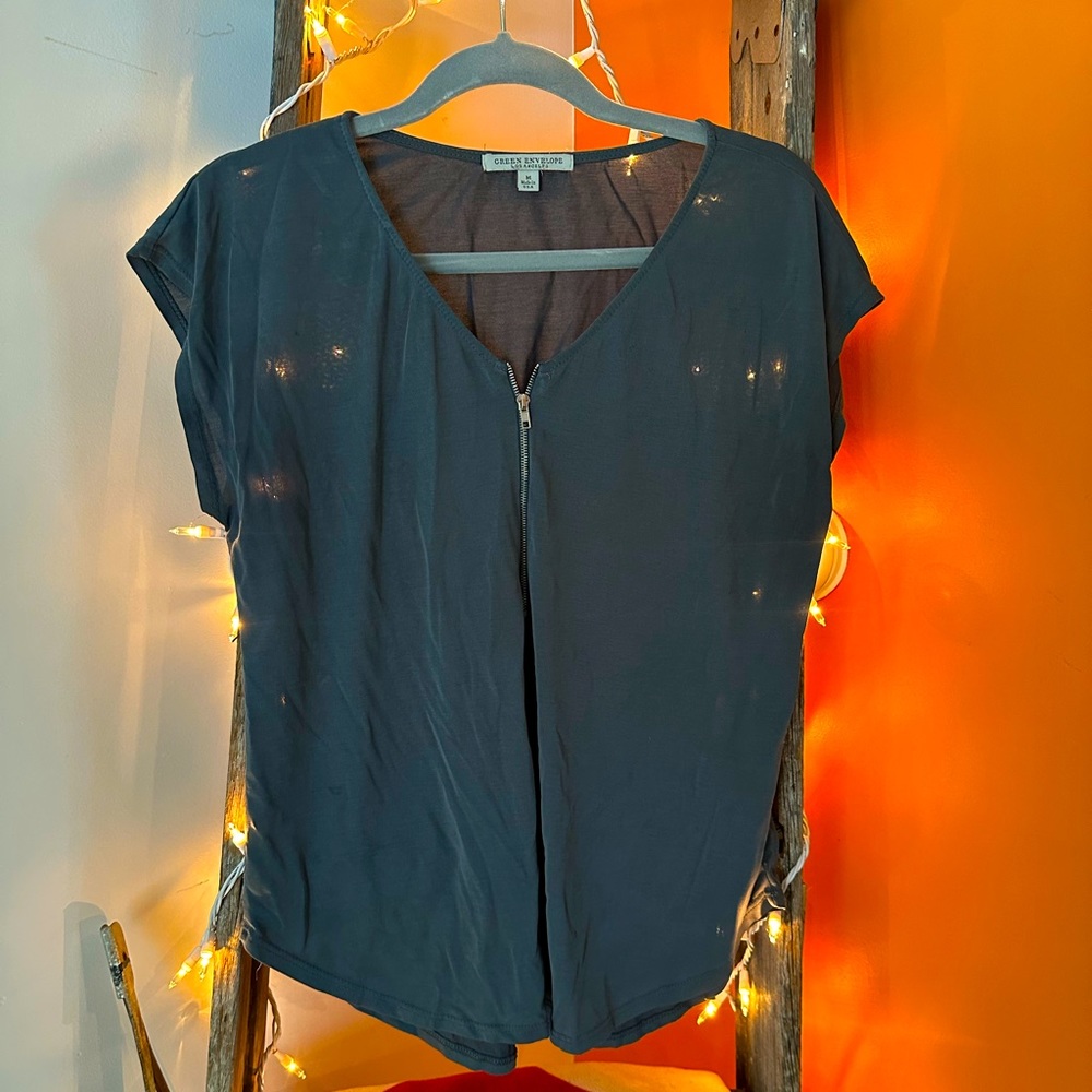 Green envelope tank top